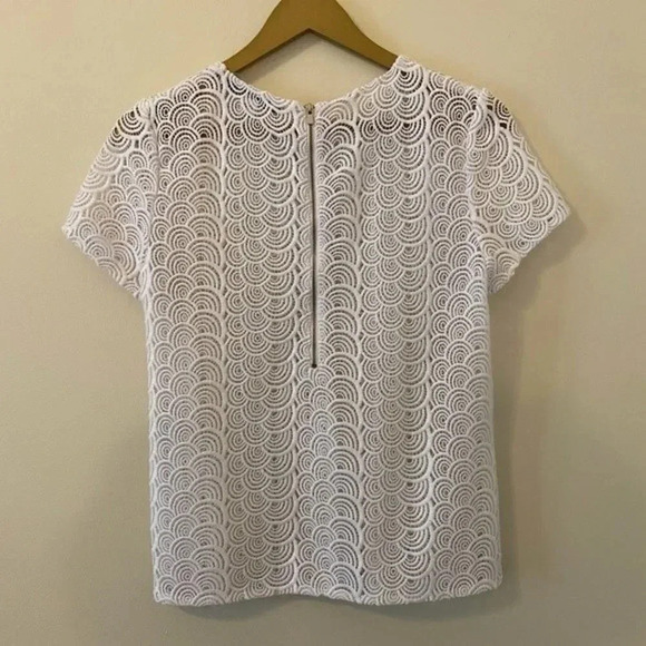 DVF Diane Von Furstenberg Scalloped Lace Top - Picture 7 of 8